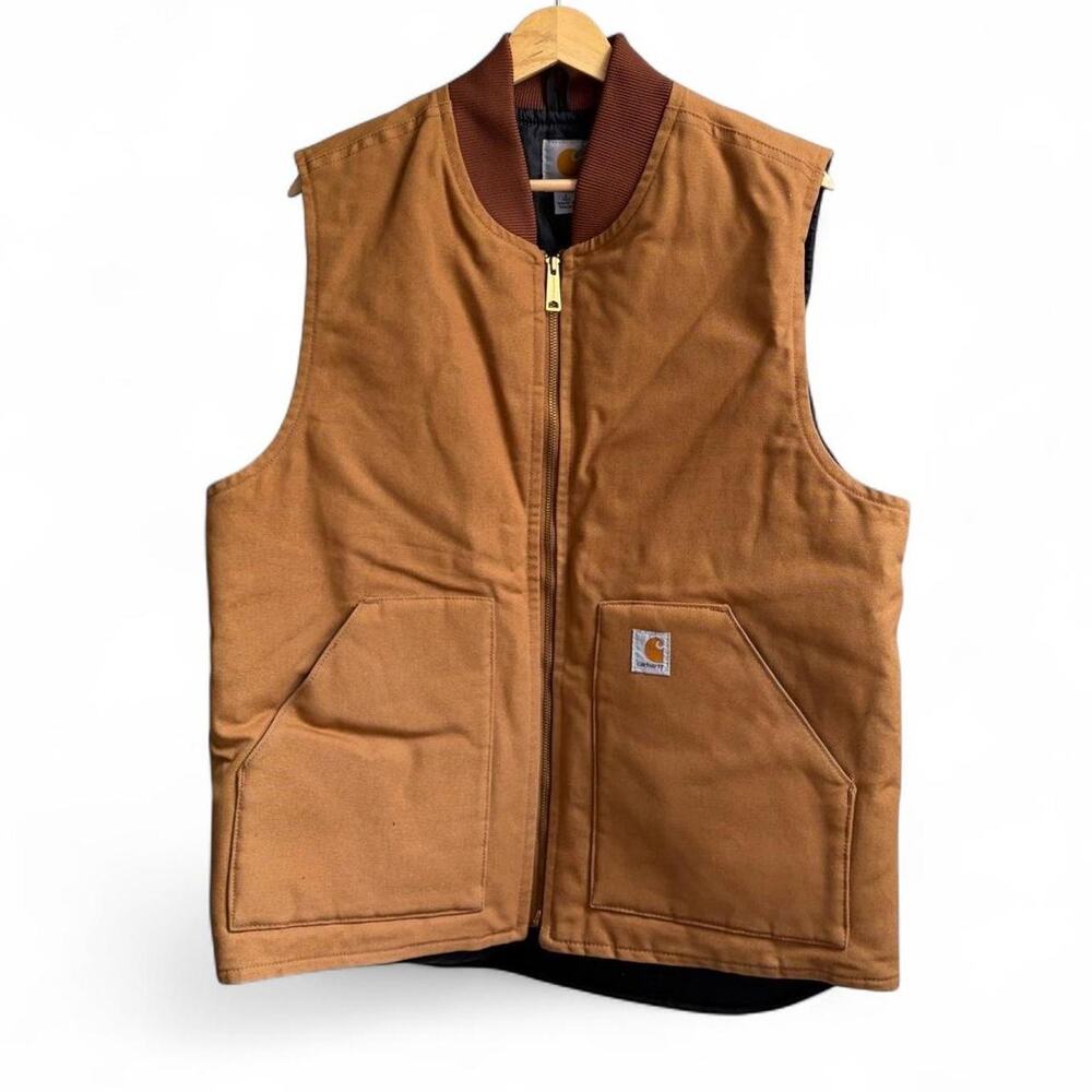 Carhartt Y2K Workwear Tan Men’s L Tall Zip Up Gorpcore Canvas Vest
